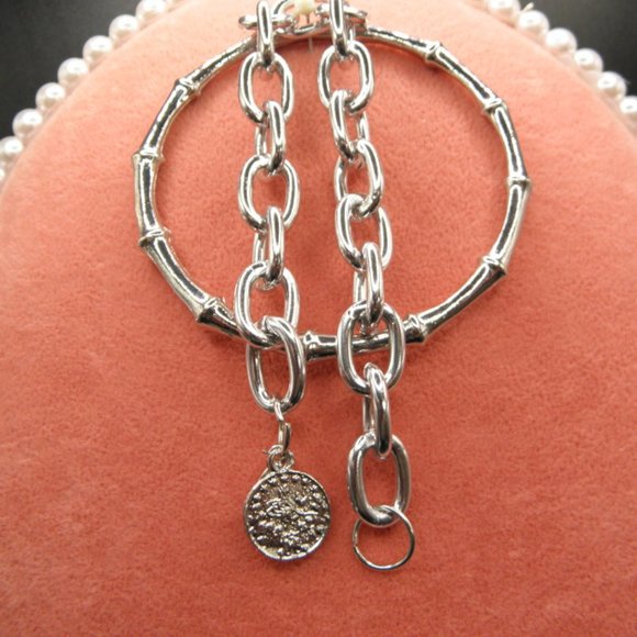 2PCS/Set Bamboo Bangle and Chain Bracelet - Picture 5 of 13